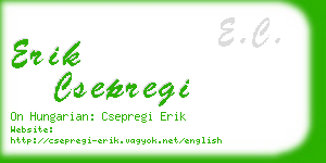 erik csepregi business card